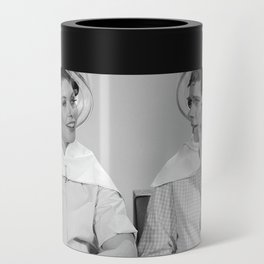 Two Women Sitting Photograph Home Decor, Vintage, classroom Can Cooler