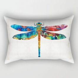 Colorful Dragonfly Art By Sharon Cummings Rectangular Pillow
