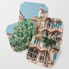 Casa Batllo, Antoni Gaudi Architecture, Barcelona Landmark, Urban Details, Downtown City, House Facade Coaster