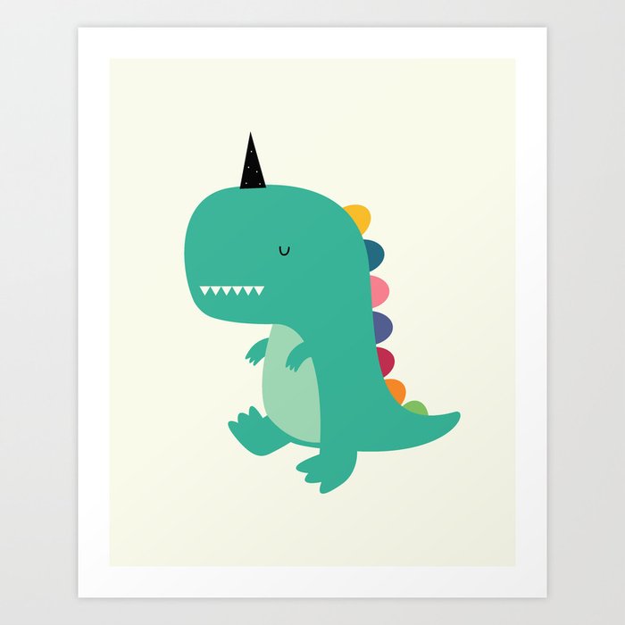 Dinocorn Art Print