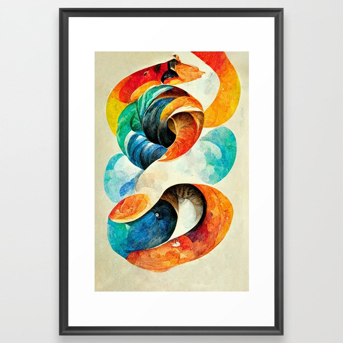 Water and Fire Framed Art Print