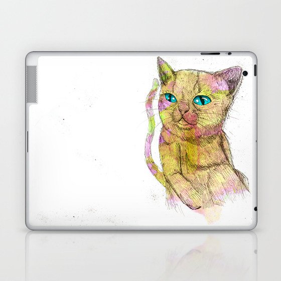 Coloured Cat Laptop & iPad Skin