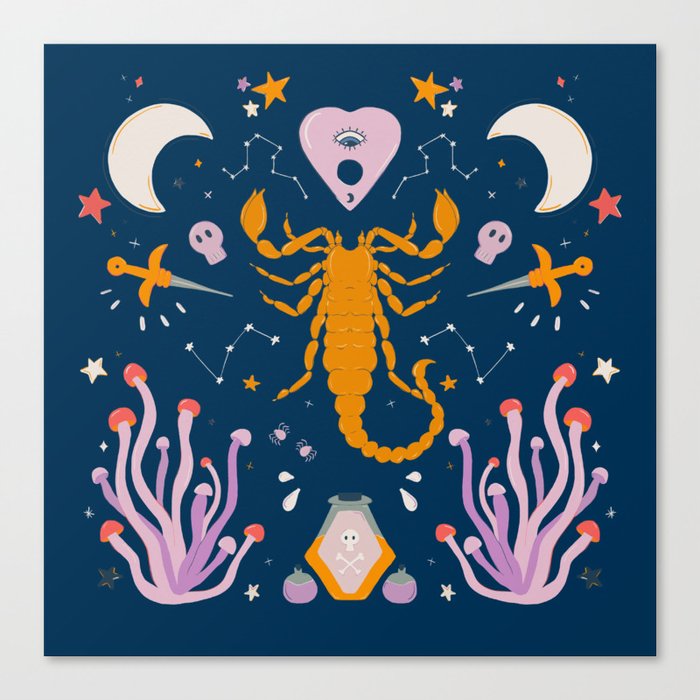 Magical Scorpion Canvas Print