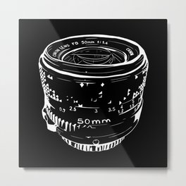 Monochrome Vintage 50mm Metal Print | Monochrome, Graphicdesign, Minimal, Photo, Black And White, 35Mmcamera, 35Mmphotography, 50Mmlens, Filmstock, Canonlens 