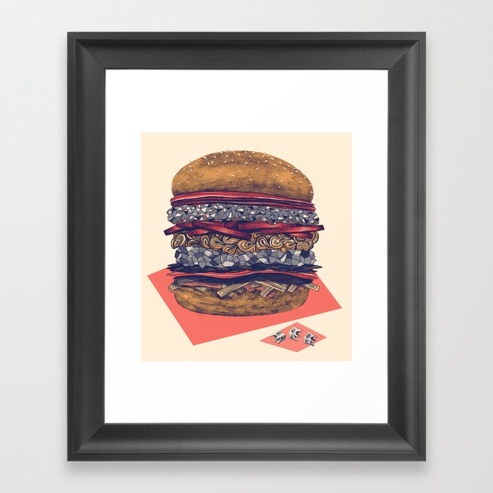 burger Framed Art Print