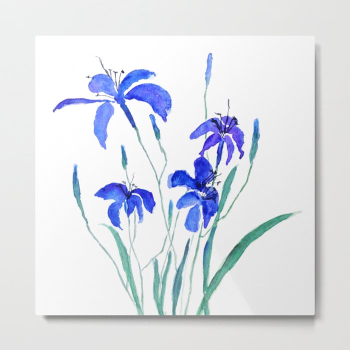 blue day lily Metal Print