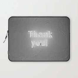 Thank You (Black and White) Laptop Sleeve