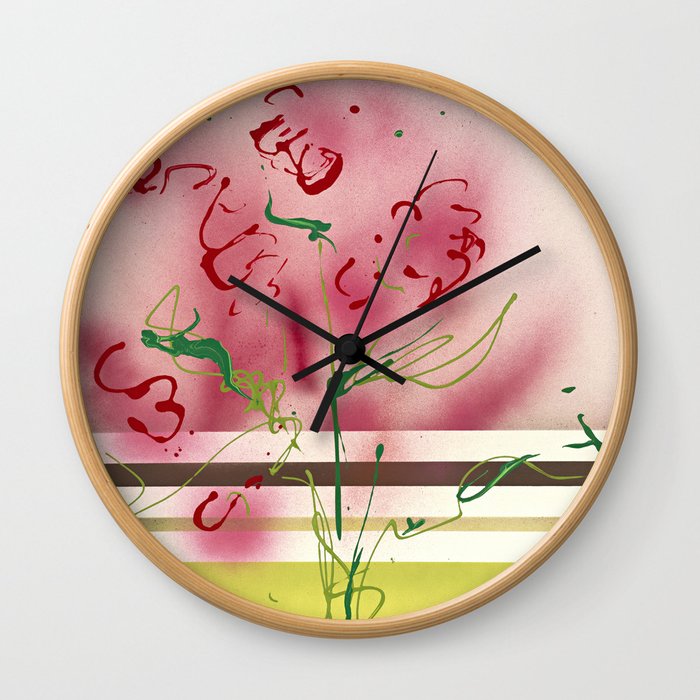 Modern Botanicals Wall Clock