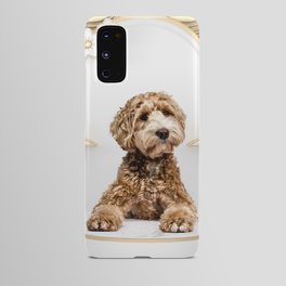 Goldendoodle Golden Background Photo Collage Android Case