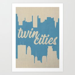 Twins Cities Skylines Art Print