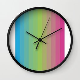 Polysexual Pride Gradient Wall Clock