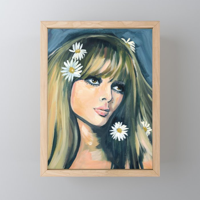 Bohemian girl Framed Mini Art Print