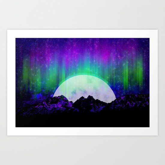 Under the Northern Lights Art Print