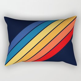 Medussa - Classic Colorful 70s Vintage Style Retro Summer Stripes Rectangular Pillow