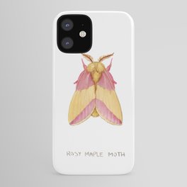 Rosy Maple Moth iPhone Case | Moths, Painting, Cute, Entomologist, Scientific, Jadafitch, Artist, Naturalist, Illustration, Lepidoptera 