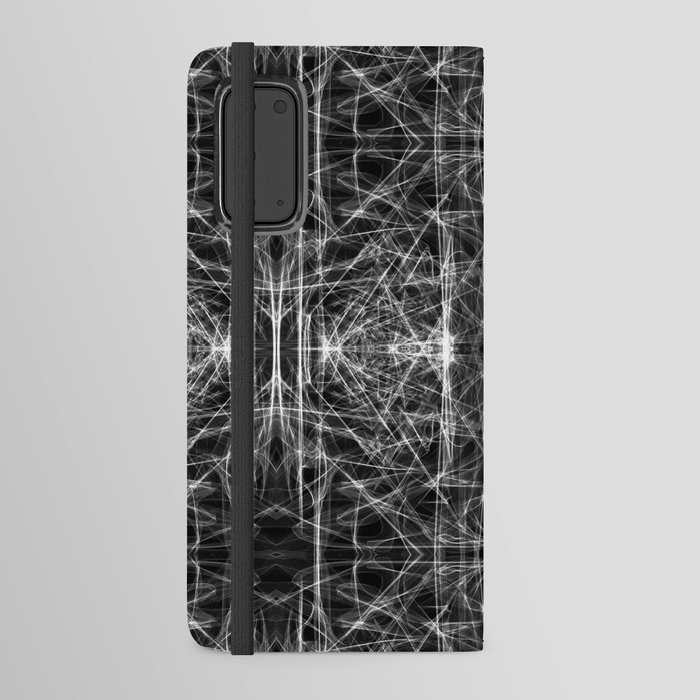 Liquid Light Series 51 ~ Grey Abstract Fractal Pattern Android Wallet Case