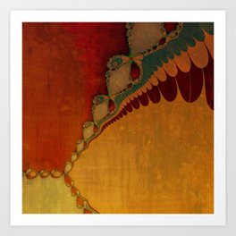 Southwestern Sunset 2 -copper ochre sienna olive gold Art Print