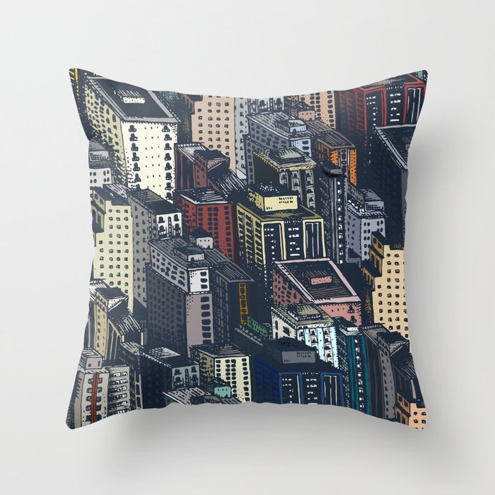 In the city Throw Pillow