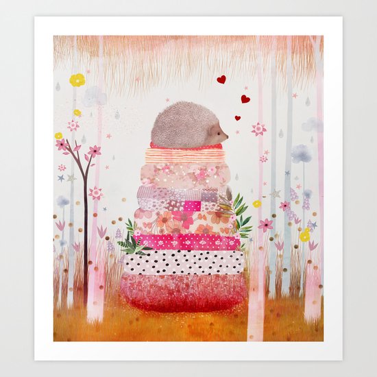 Milla the Hedgehog Art Print