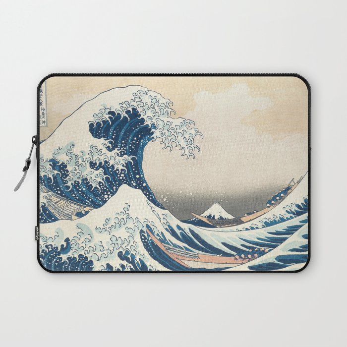 The Great Wave Off Kanagawa by Katsushika Hokusai Thirty Six Views of Mount Fuji - The Great Wave Laptop Sleeve