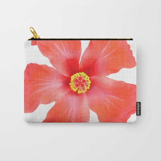 Tropical Hibiscus Flower Vector Carry-All Pouch