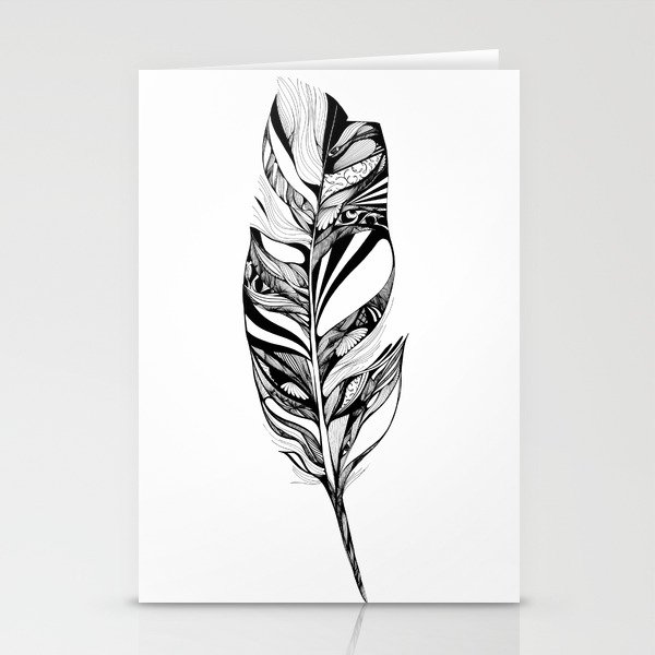 Feather - Lucidity Stationery Cards by Adelle Rae | Society6