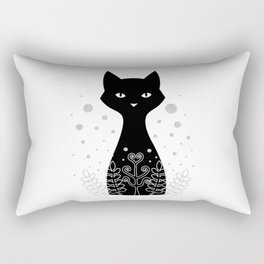 Black tuxedo cat Rectangular Pillow