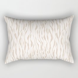 Animal print - beige striped tiger-zebra over cream Rectangular Pillow