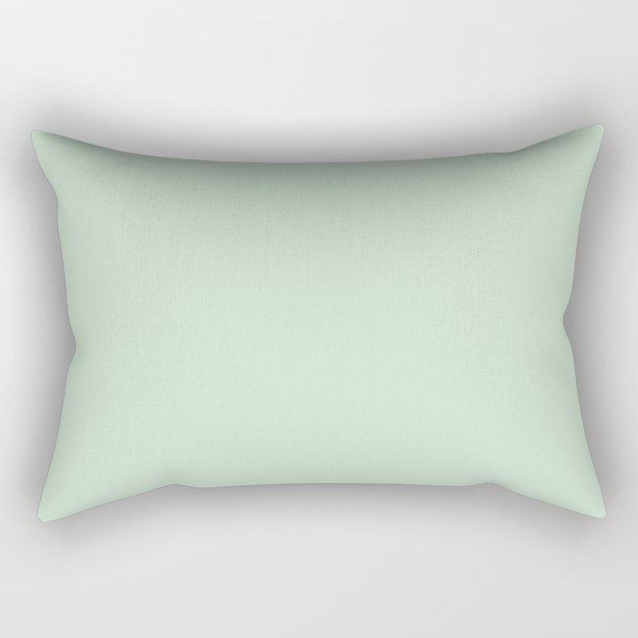 Minty Fresh Green Solid Color Pairs To Behr's 2021 trending color Wishful Green M410-2 Rectangular Pillow