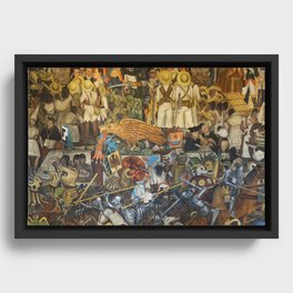 Diego Rivera Murals of the National Palace II Framed Canvas