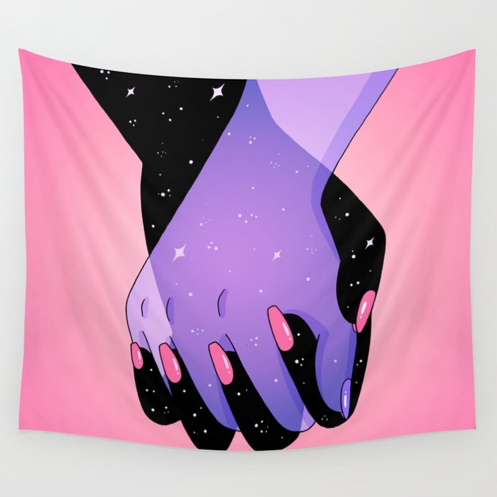 Cosmic Hand Squeeze Wall Tapestry
