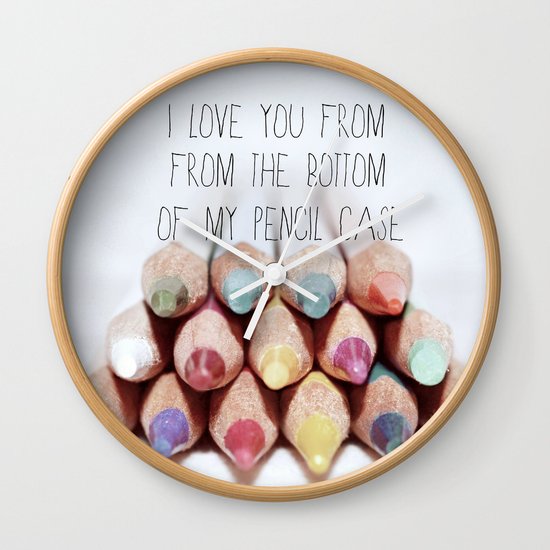 Pencil Case Wall Clock