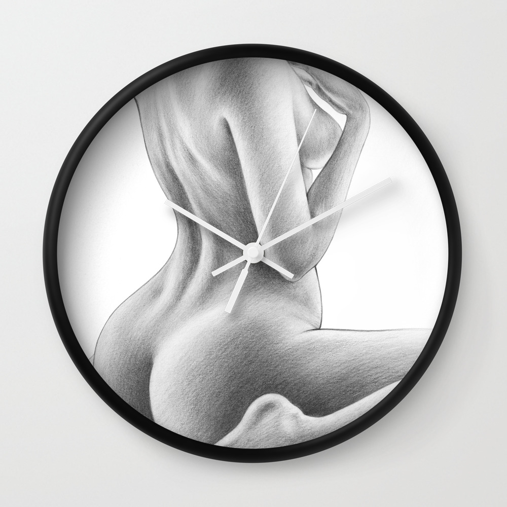 Naked Woman Figure Drawing Nude Art Sexy Sexual Art Butt And Back View Wall Clock By Magdaopoka Society6,Cute Deadpool Cartoon Drawing