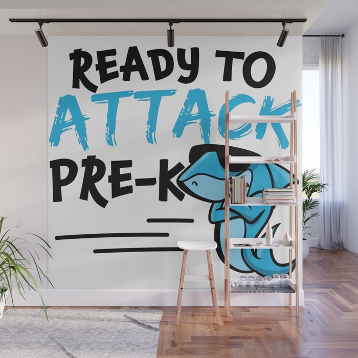 Ready To Attack Pre-K Shark Wall Mural