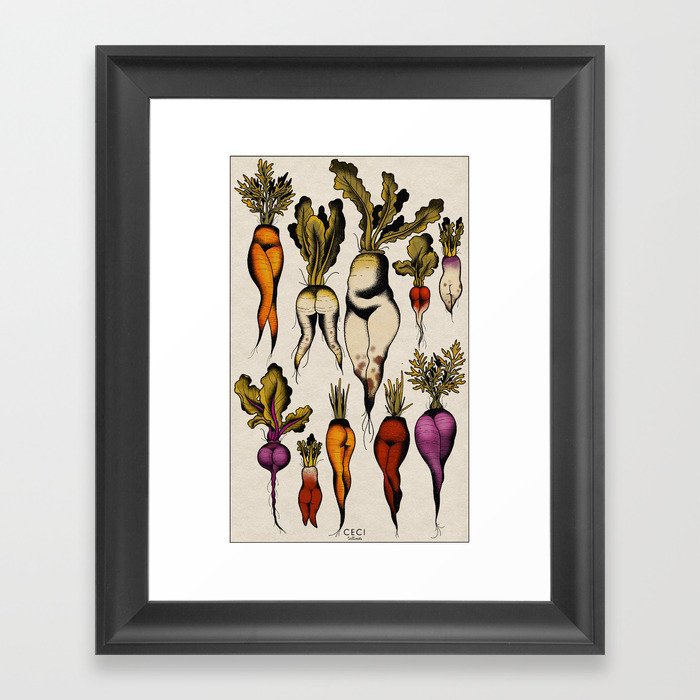 Root vegetables Framed Art Print