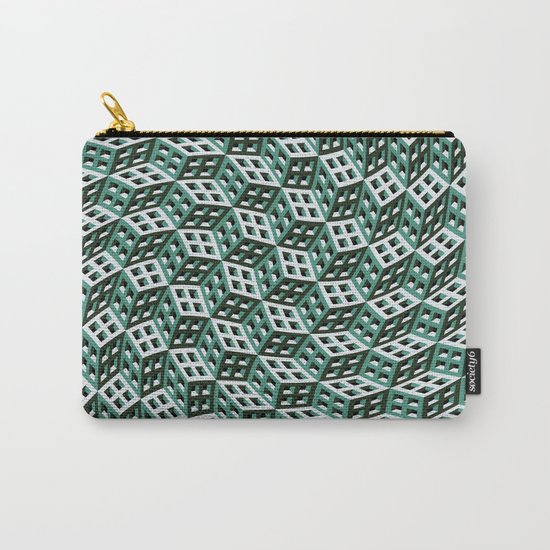Abstract twisted cubes Carry-All Pouch