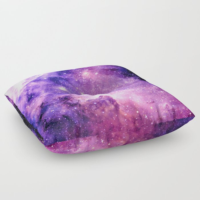 Galaxy Nebula Purple Pink : Carina Nebula Floor Pillow