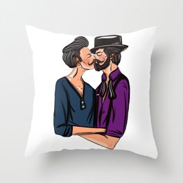 One Mustache or Two? Throw Pillow