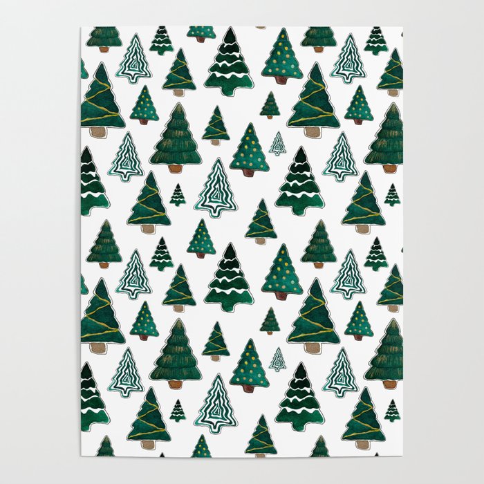 Christmastree_Pattern_simple Poster