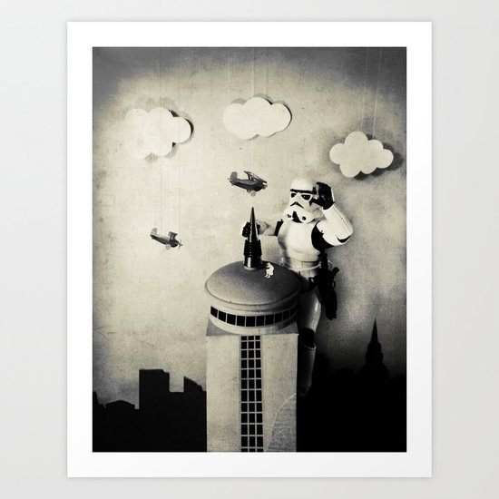 Storm kong (Those are not the Planes you are Climbing for) Art Print