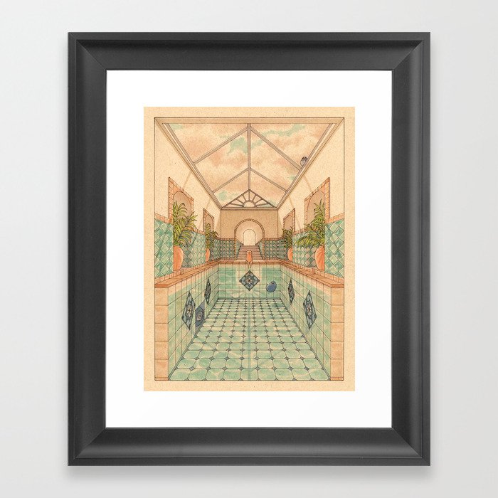 Indoor Pool Framed Art Print