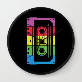 Colorful Retro Cassette Tape Wall Clock