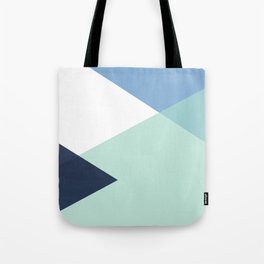 Geometrics - seafoam & blue concrete Tote Bag