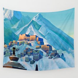 “Tibet Himalayas” by Nicholas Roerich Wall Tapestry
