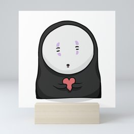 Cute Anime Creature with Heart Mini Art Print