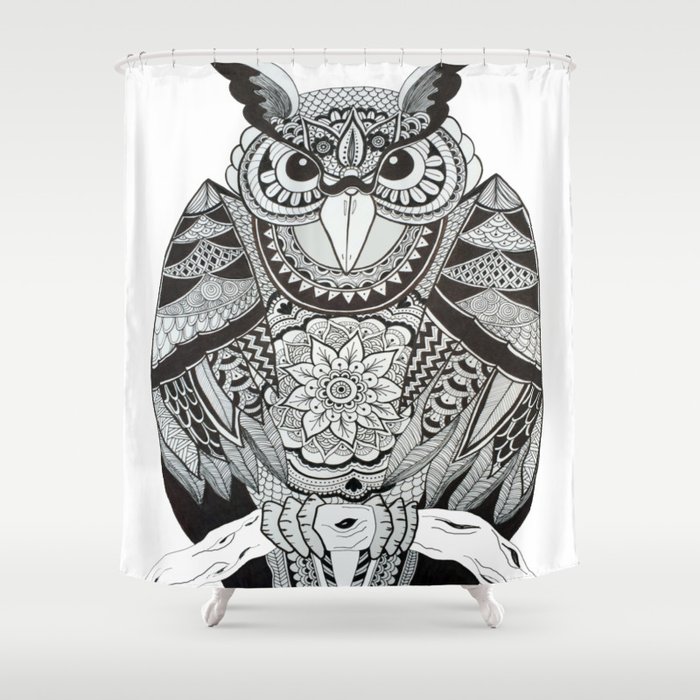 Mandala OWL Shower Curtain