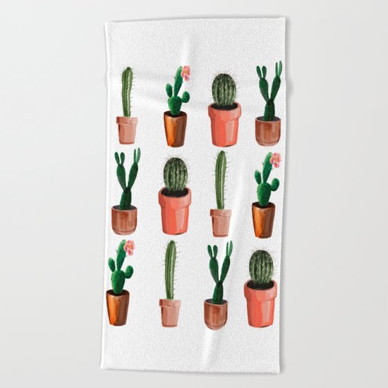 Various Cacti Beach Towel