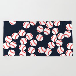 Cute Baseball Beach Towel