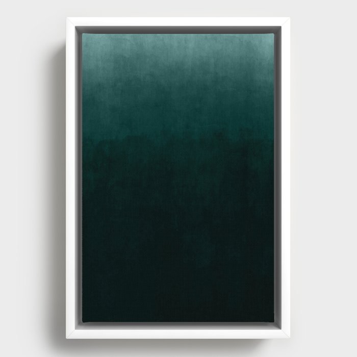 Ombre Emerald Framed Canvas