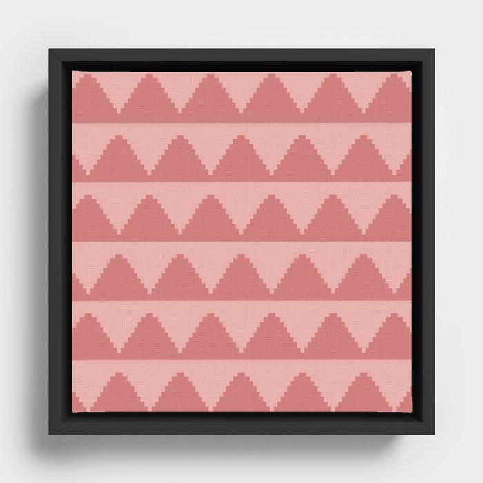 Geometric Pyramid Pattern XXVI Framed Canvas